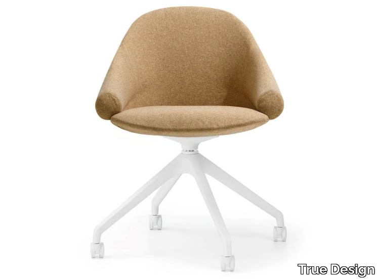 FENDER FD 4096R - Swivel fabric chair with castors _ True Design