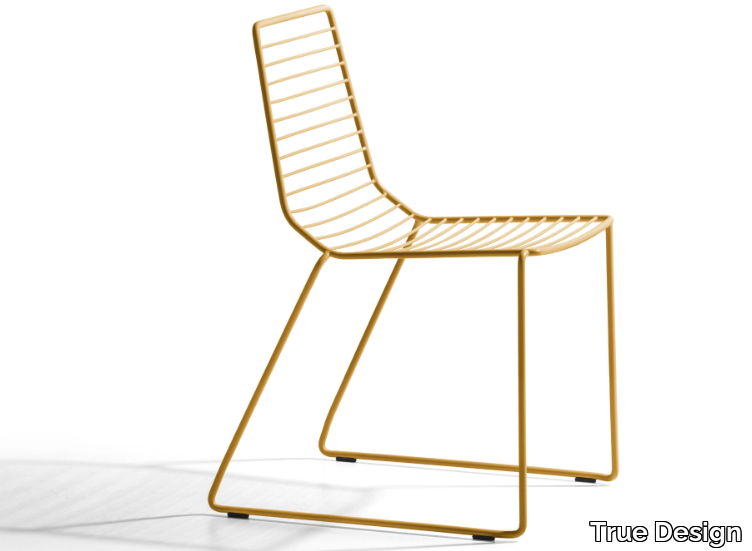 MARINA OUT MA 1T05 OUT - Stackable sled base steel garden chair _ True Design