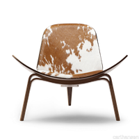 images-CH07 Shell Chair-ch07_walnutlacquer_brown-white_cowhide.png thumb image