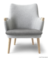 images-CH71 Lounge Chair-ch71-eg-hvidolie-divina-melange-2-120-hallingdal-130-front.png thumb image