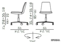 LARA-5-WAYS-Office-chair-with-castors-EFORMA-599040-dim60606050.jpg thumb image