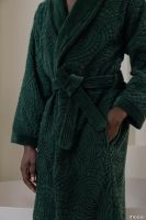 Dodo Pavone Bathrobe_Dark Green-42_Detail.webp thumb image