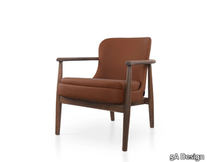 MOOD - Leather armchair with armrests _ 5A Design