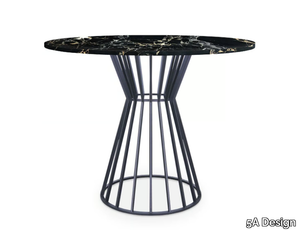 BASKET METAL - Round HPL table _ 5A Design