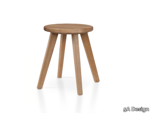 DIEGO OAK - Low oak stool _ 5A Design