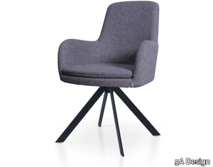 DOLPHIN SPIDER - Trestle-based fabric chair with armrests _ 5A Design