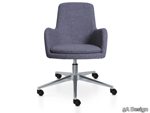 DOLPHIN 5 WAYS - Swivel fabric office chair with 5-Spoke base with armrests _ 5A Design