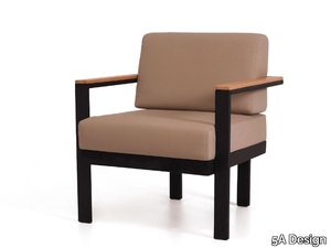 FORTE LOUNGE - Powder coated steel easy chair with armrests _ 5A Design