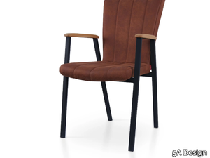 GALA - Upholstered fabric chair with armrests _ 5A Design