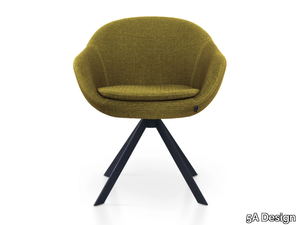 GLOBE SPIDER - Trestle-based fabric chair with armrests _ 5A Design