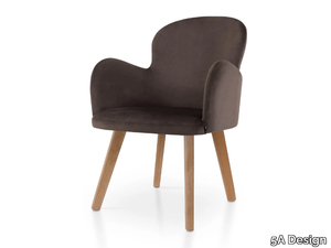 HERA OAK - Fabric chair with armrests _ 5A Design