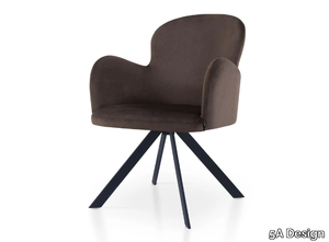 HERA SPIDER - Trestle-based fabric chair with armrests _ 5A Design