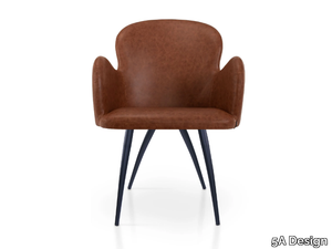 HERA TIFFANY - Leather chair with armrests _ 5A Design