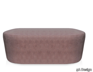 LOFT - Oval upholstered leather pouf _ 5A Design