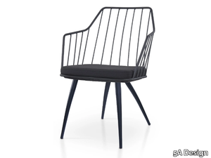 PREMIERE METAL TIFFANY - Powder coated steel chair with armrests _ 5A Design