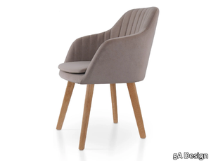 PREMIERE OAK - Leather chair with armrests _ 5A Design