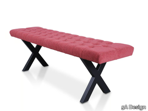 XX METAL - Backless fabric bench seating _ 5A Design