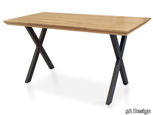 XX METAL - Rectangular wooden high table _ 5A Design