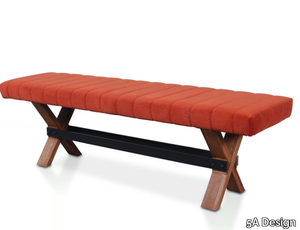 XX OAK - Fabric bench with footrest _ 5A Design