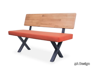 XX OAK - Fabric bench seating with back _ 5A Design