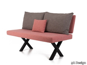 XX - Fabric bench seating with back _ 5A Design