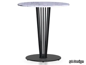 CURVO ROUND - Round powder coated steel high table _ 5A Design