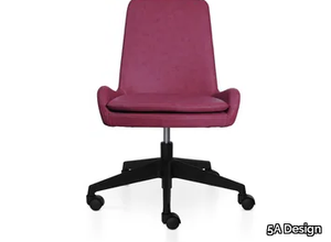 DOLPHIN 5 WAYS - Swivel leather office chair with 5-Spoke base _ 5A Design