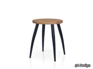 DIEGO METAL - Low oak stool _ 5A Design