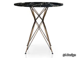 LINEA - Round Portoro marble high table _ 5A Design