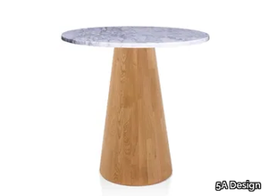 MUSHROOM OAK - Round Carrara marble table _ 5A Design