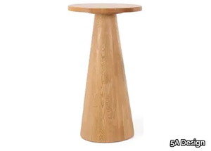 MUSHROOM OAK - Round oak high table _ 5A Design