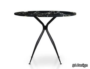 PALERMO - Round Portoro marble table _ 5A Design