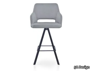 PARADISE BAR SPIDER - Trestle-based fabric stool with armrests _ 5A Design