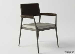 CURACAO - Powder coated aluminium garden chair with armrests _ 10Deka