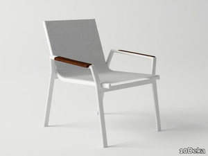 GARDEL - Garden powder coated aluminium easy chair _ 10Deka