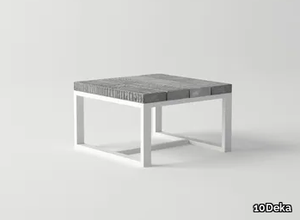 ULTRA - Aluminium and wood garden side table _ 10Deka