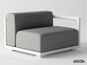 VICTUS MODULAR SOFA RIGHT ARMREST - Aluminium garden armchair _ 10Deka