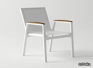 AMELIA - Aluminium easy chair with armrests _ 10Deka