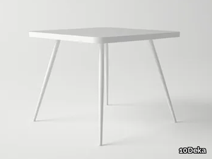 GARDEL - Square powder coated aluminium garden table _ 10Deka