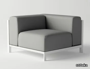 NUBES MODULAR SOFA CORNER - Corner aluminium garden armchair _ 10Deka