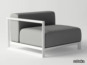 NUBES MODULAR SOFA LEFT ARMREST - Aluminium garden armchair _ 10Deka