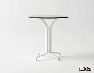 PULVIS 4 - Round aluminium garden table _ 10Deka