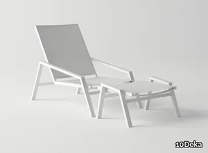 PULVIS - Aluminium deck chair with armrests _ 10Deka