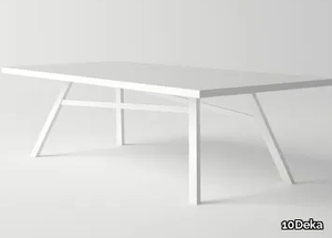 PULVIS - Rectangular aluminium garden table _ 10Deka