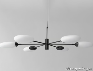 SALON CHANDELIER OPAQUE GRANDE - LED opal glass pendant lamp _ 101 copenhagen