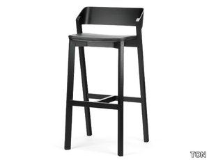 MERANO 313 403 - Wooden barstool with integrated cushion _ TON