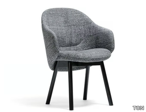 ALBU - Fabric easy chair with armrests _ TON