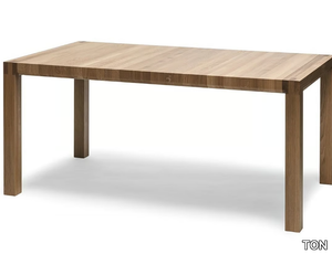 CHOP - Extending rectangular solid wood dining table _ TON