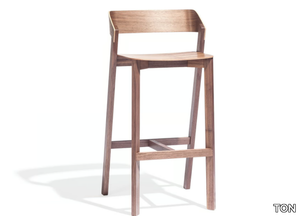 MERANO 311 403 - High solid wood stool with back _ TON