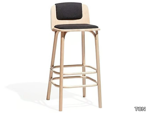 SPLIT - Wooden stool with footrest _ TON